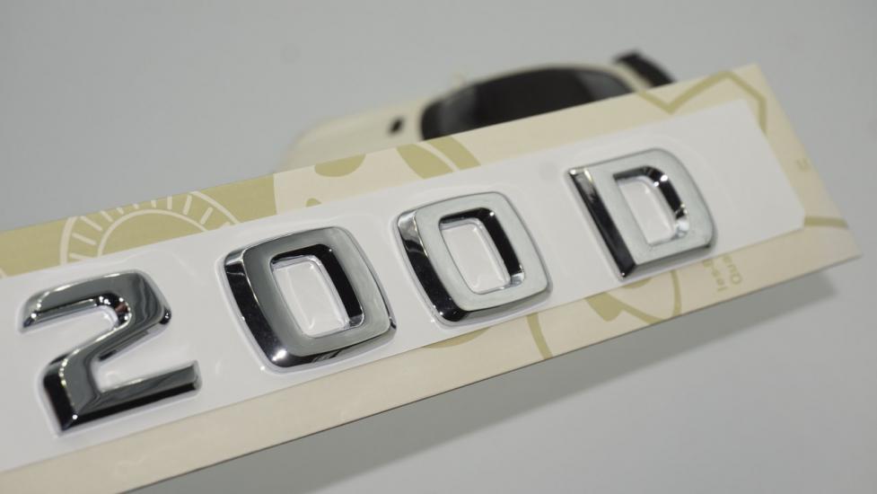 200 D Bagaj Krom ABS 3M 3D Yazı Logo Orjinal Ürün