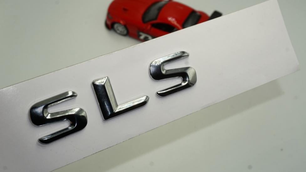 Benz SLS Bagaj Krom Metal 3M 3D Yazı Logo
