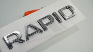 Skoda Rapid 13-16 Yeni Nesil Bagaj Krom ABS 3M 3D Yazı Logo Amblem