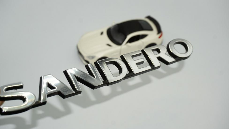 Dacia Sandero Bagaj Krom ABS 3M 3D Yazı Logo Amblem