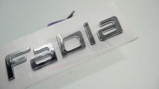 Skoda Fabia 2007 2015 Bagaj Krom ABS 3M 3D Yazı Logo Amblem