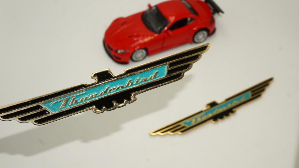 Ford Thunderbird Yeni Nesil Çamurluk Yanı 3M 3D Krom Metal Logo Amblem Seti