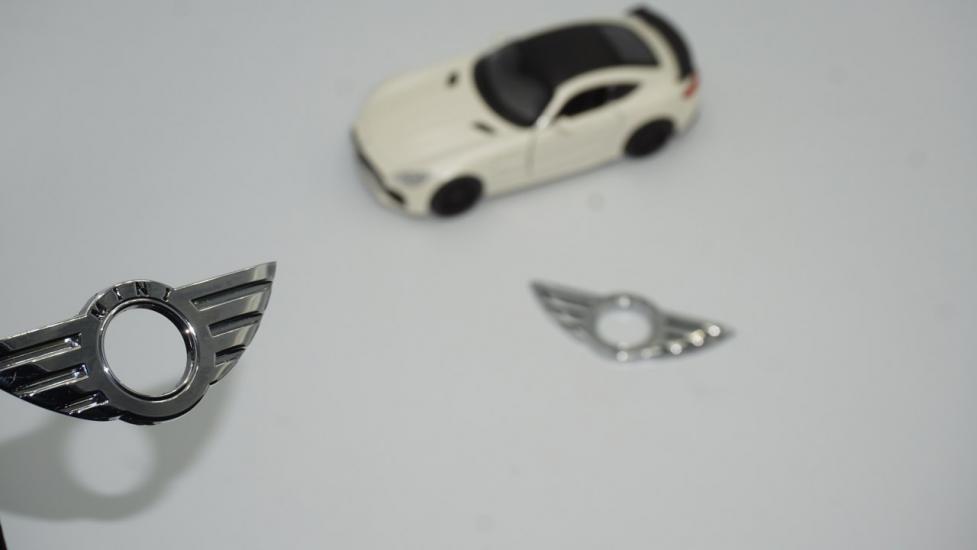 Mini Cooper English Flag Kapı Pimi Çerçeveleri Krom Metal 3M Logo