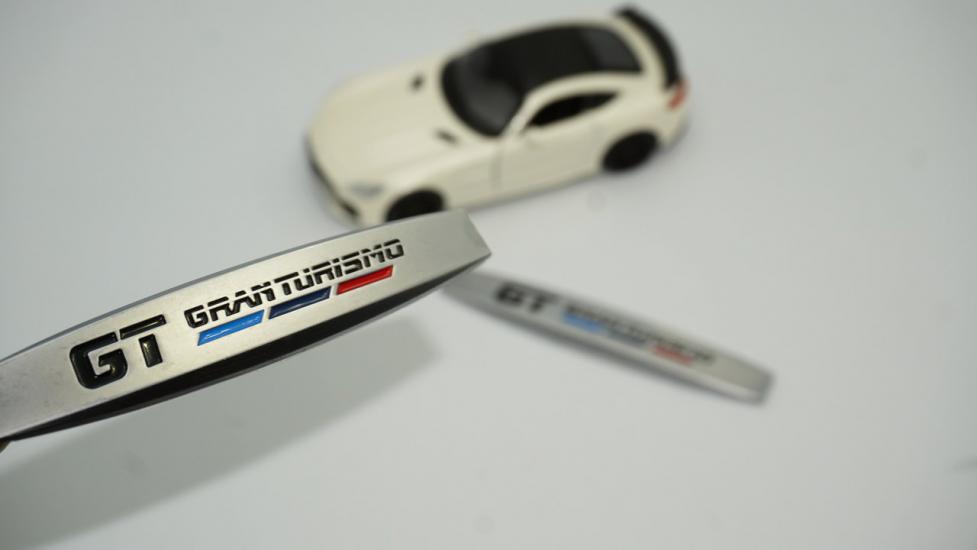 Maserati GT GrantTurismo Logo Yan Çamurluk 3M 3D Krom Metal Logo Amblem