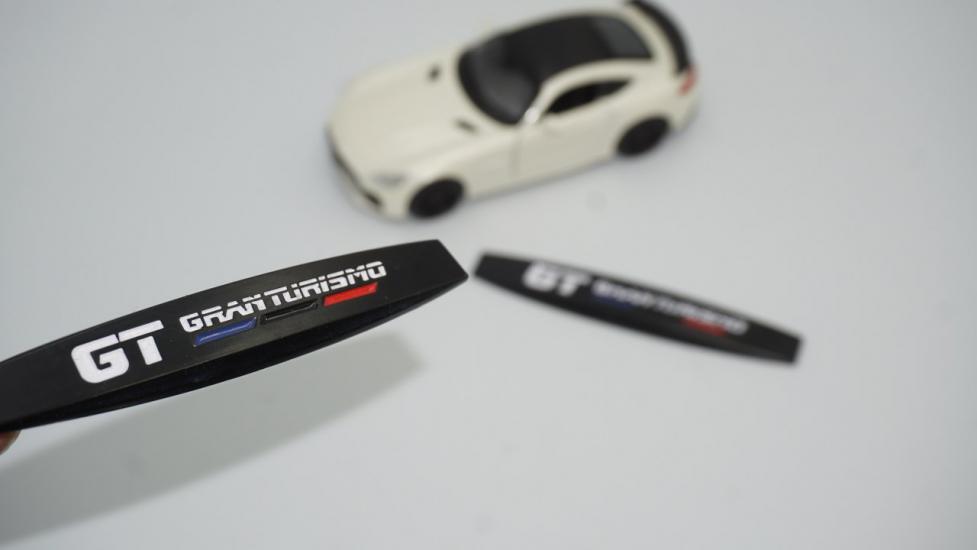 Maserati GT GrantTurismo Logo Yan Çamurluk 3M 3D Krom Metal Logo Amblem