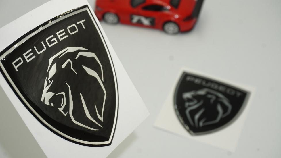 Peugeot Yeni Nesil Çamurluk Yanı 3M 3D Metalize Damla Desen Logo Seti
