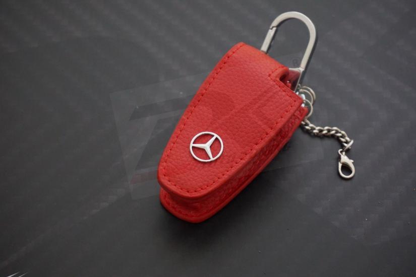 Mercedes Benz Logo A C E GL Serisi Orjinal Deri Stil Anahtarlık