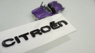 Citroen C3 Bagaj Parlak Siyah ABS 3M 3D Yazı Logo Amblem 2 Li Set