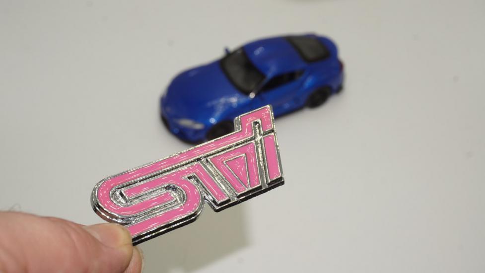 Subaru STİ Ön Panjur Izgara Vidalı Krom Metal Logo