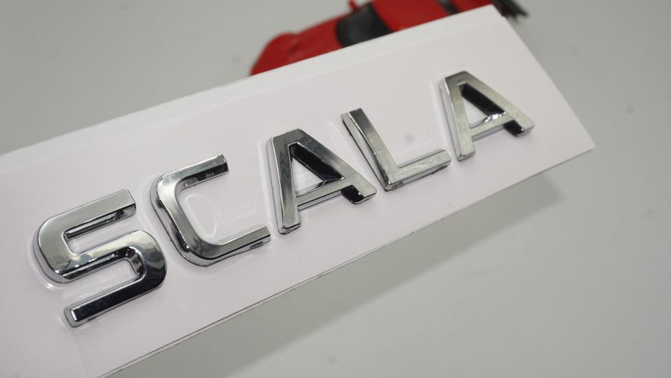 Skoda Scala Bagaj 3M 3D Krom ABS Logo Amblem