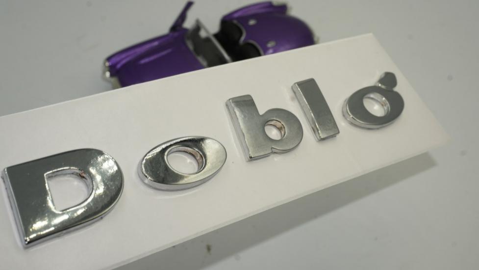 Fiat Doblo Bagaj Krom Metal 3M 3D Yazı Logo Amblem