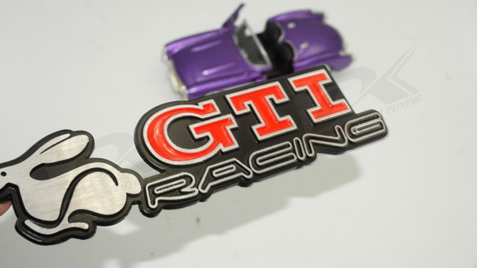 Volkswagen GTİ Racing Spor Versiyon 3M 3D Krom Metal Logo Amblem