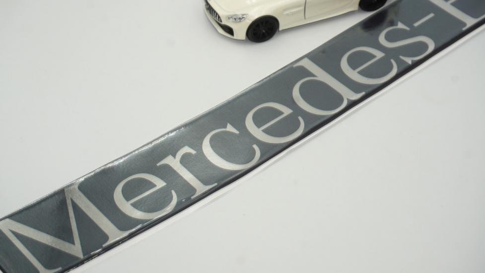 Mercedes Benz Logo 3M 3D Damla Silikon Cam Büyük Yazı Amblem Arma