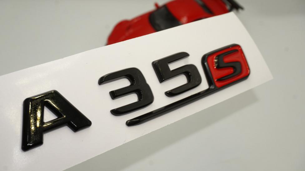 A 35S Bagaj Parlak Siyah ABS 3M 3D Yazı Logo