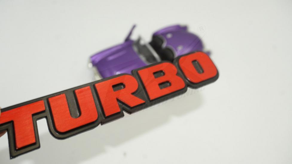 Turbo Spor Versiyon Bagaj Krom Metal Yazı Logo OEM Ürün