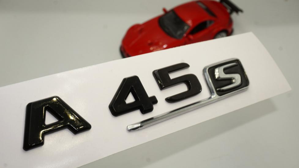 A 45S Bagaj Parlak Siyah ABS 3M 3D Yazı Logo