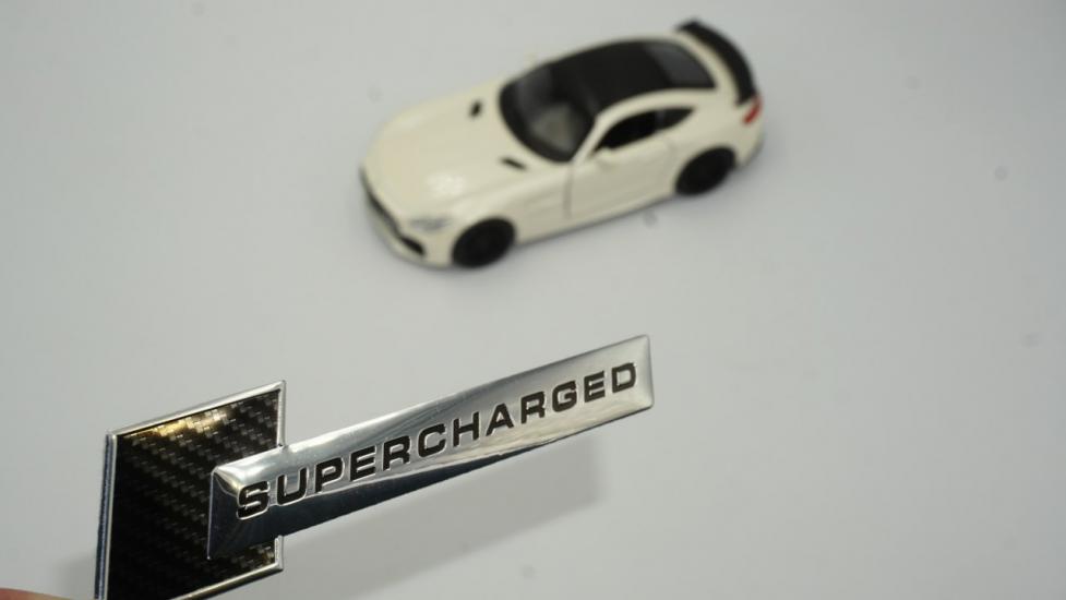 Audi Supercharged 3M 3D Bagaj Karbon Metal Logo Arma