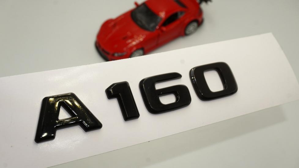 A 160 Bagaj Parlak Siyah ABS 3M 3D Yazı Logo