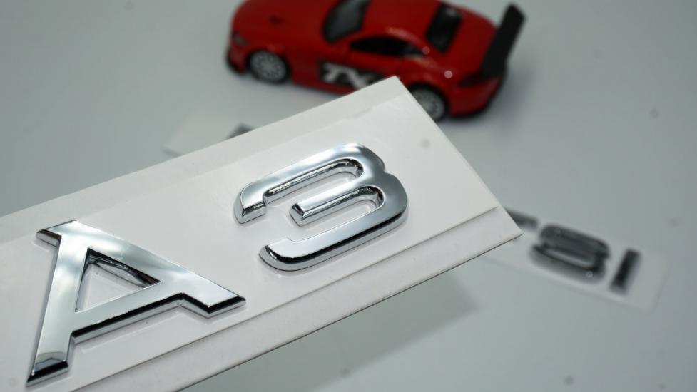 Audi A3 50 TFSi Krom ABS 3M 3D Bagaj Yazı Logo Orjinal Ürün