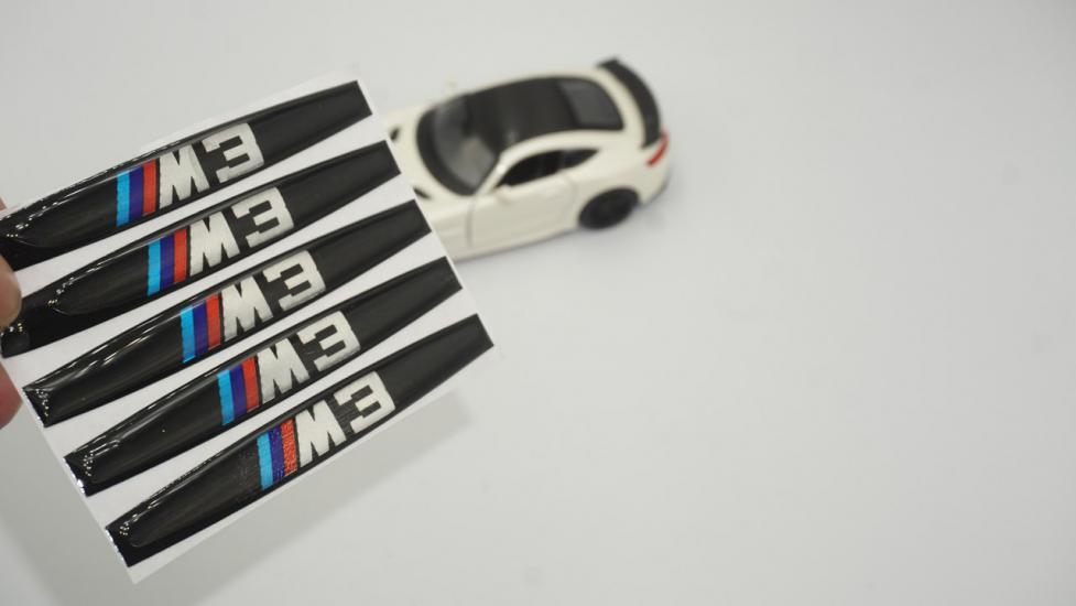 Bmw M3 Logo Kapı Kolu 5 Li Damla Desen Sticker Set