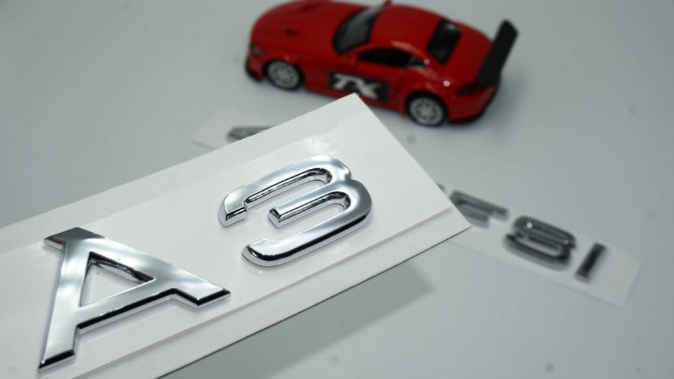 Audi A3 40 TFSi Krom ABS 3M 3D Bagaj Yazı Logo Orjinal Ürün