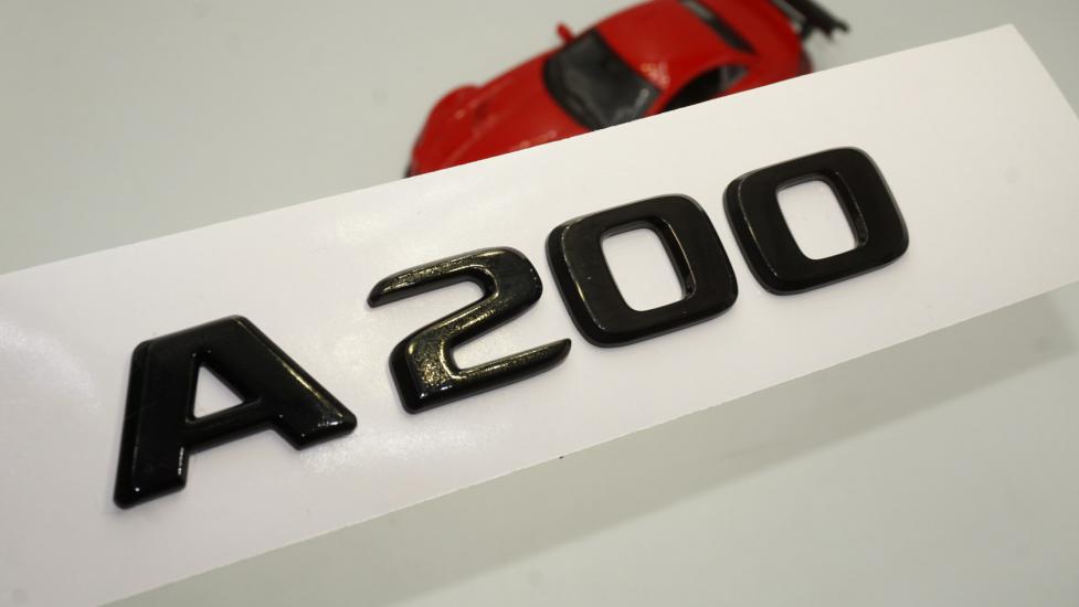 A 200 Bagaj Parlak Siyah ABS 3M 3D Yazı Logo