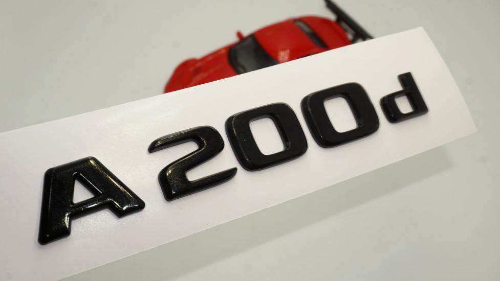 A 200d Bagaj Parlak Siyah ABS 3M 3D Yazı Logo