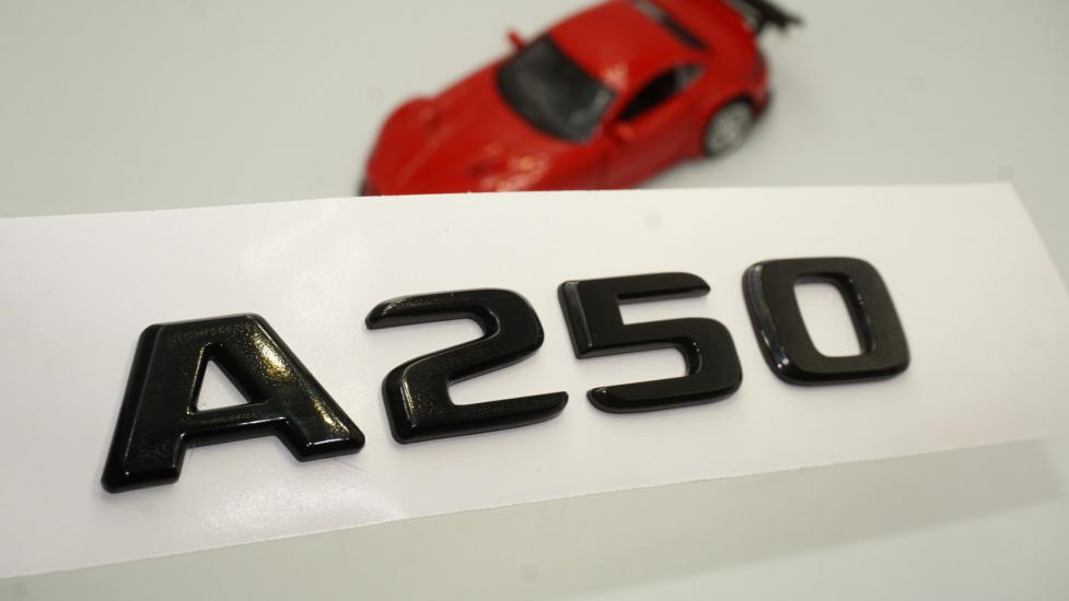 A 250 Bagaj Parlak Siyah ABS 3M 3D Yazı Logo