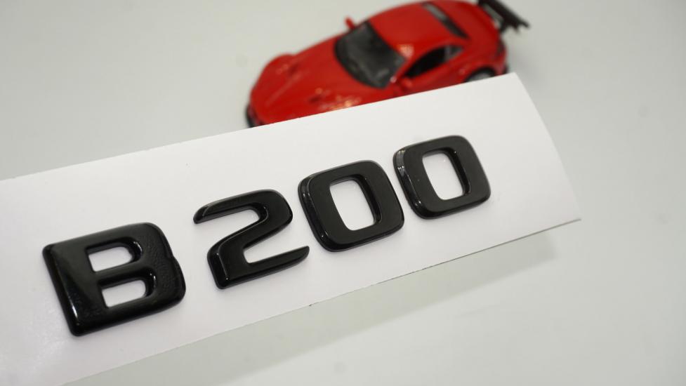 B 200 Bagaj Parlak Siyah ABS 3M 3D Yazı Logo