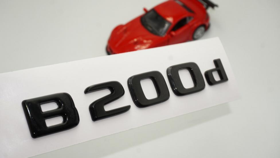 B 200d Bagaj Parlak Siyah ABS 3M 3D Yazı Logo