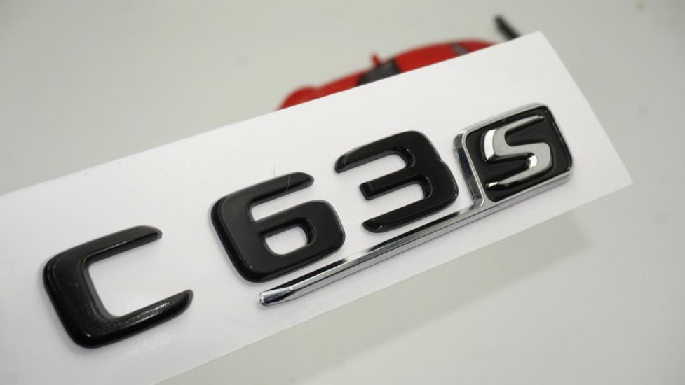 C 63S Bagaj Parlak Siyah ABS 3M 3D Yazı Logo