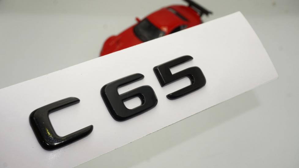 C 65 Bagaj Parlak Siyah ABS 3M 3D Yazı Logo