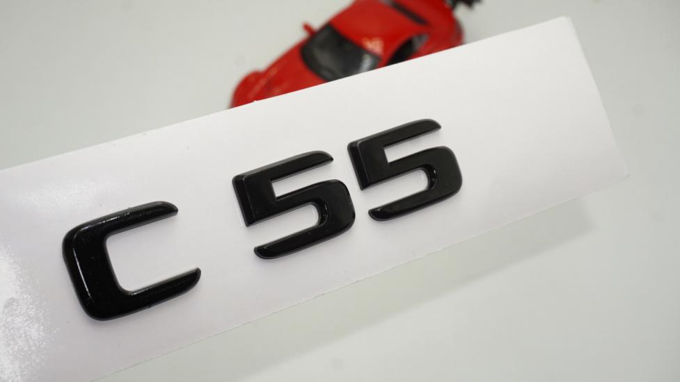 C 55 Bagaj Parlak Siyah ABS 3M 3D Yazı Logo