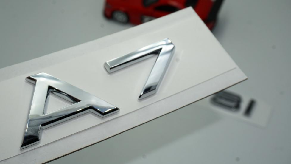 Audi A7 45 TFSi Krom ABS 3M 3D Bagaj Yazı Logo Orjinal Ürün