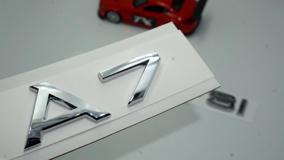Audi A7 50 TFSi Krom ABS 3M 3D Bagaj Yazı Logo Orjinal Ürün