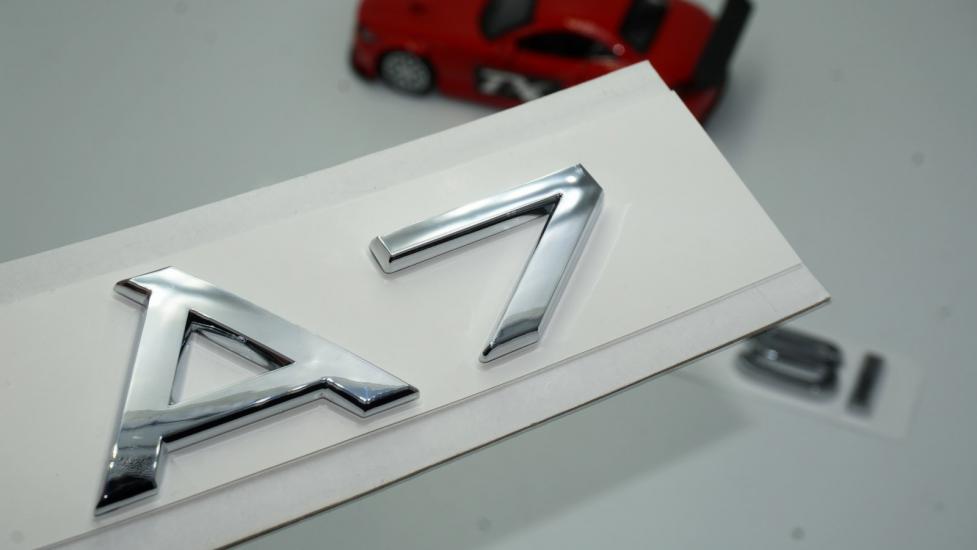 Audi A7 55 TFSi Krom ABS 3M 3D Bagaj Yazı Logo Orjinal Ürün