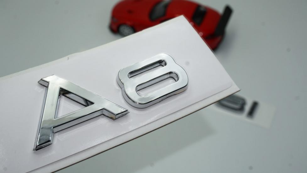 Audi A8 30 TFSi Krom ABS 3M 3D Bagaj Yazı Logo Orjinal Ürün