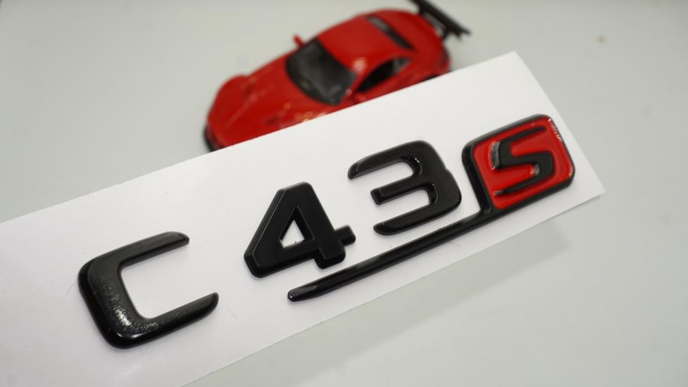 C 43S Bagaj Parlak Siyah ABS 3M 3D Yazı Logo