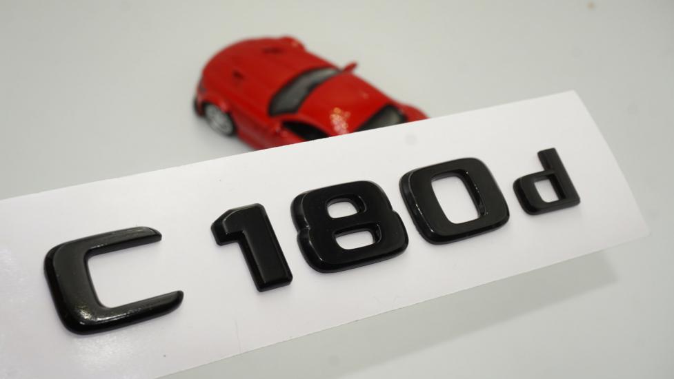 C 180d Bagaj Parlak Siyah ABS 3M 3D Yazı Logo