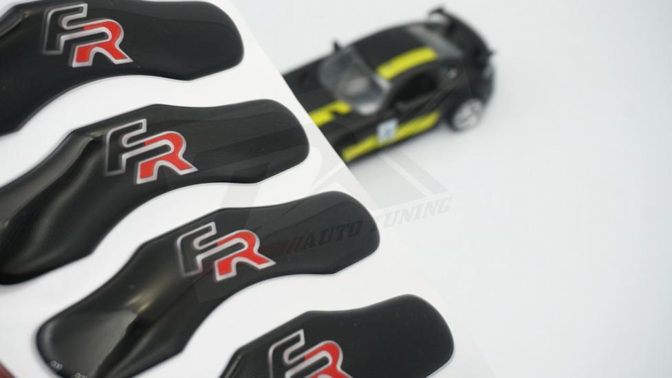 Seat FR Logo Kaliper Üstü 3M 3D Damla Desen Logo Arma Amblem Seti
