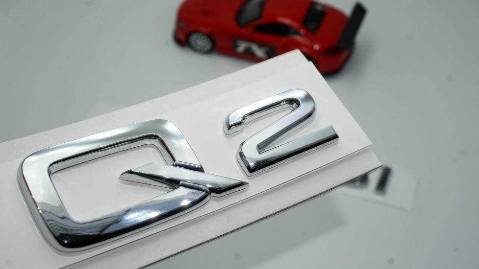 Audi Q2 45 TFSi Krom ABS 3M 3D Bagaj Yazı Logo Orjinal Ürün