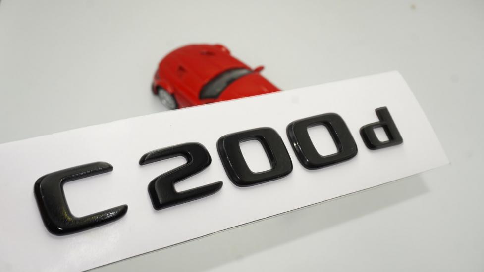 C 200d Bagaj Parlak Siyah ABS 3M 3D Yazı Logo