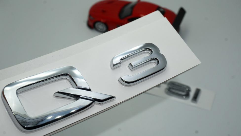 Audi Q3 30 TFSi Krom ABS 3M 3D Bagaj Yazı Logo Orjinal Ürün