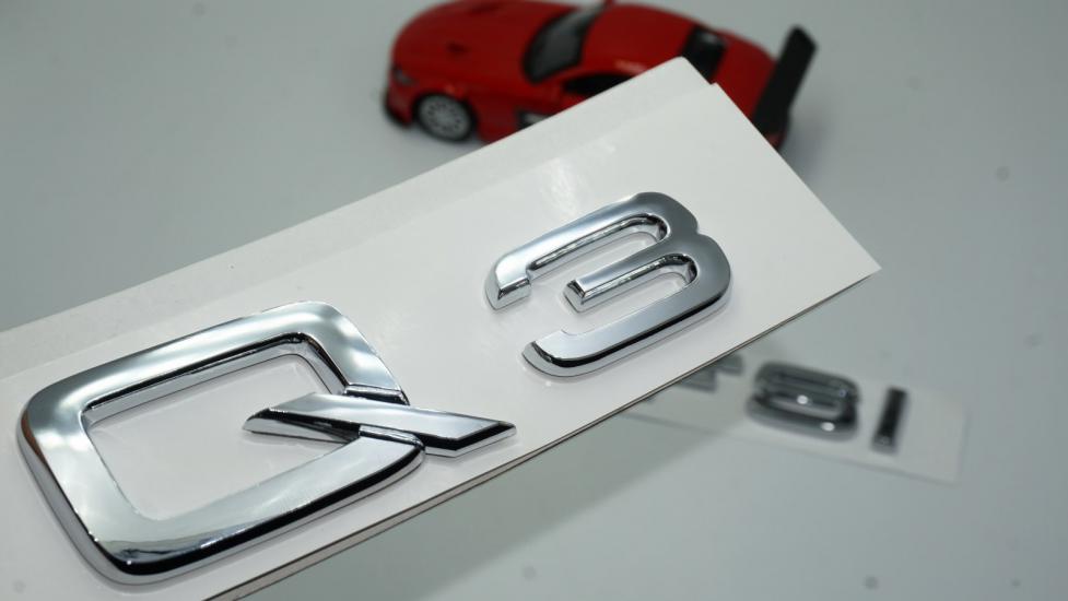 Audi Q3 40 TFSi Krom ABS 3M 3D Bagaj Yazı Logo Orjinal Ürün