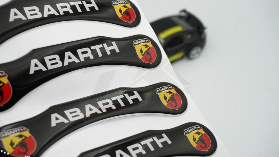 Abarth Logo Kaliper Üstü 3M 3D Damla Desen Logo Arma Amblem Seti