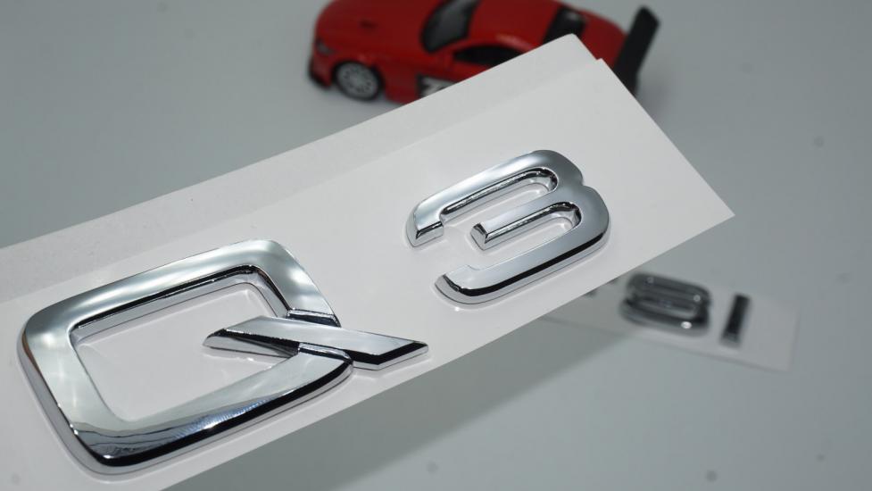 Audi Q3 45 TFSi Krom ABS 3M 3D Bagaj Yazı Logo Orjinal Ürün