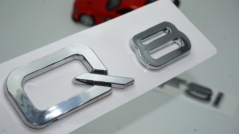 Audi Q8 35 TFSi Krom ABS 3M 3D Bagaj Yazı Logo Orjinal Ürün