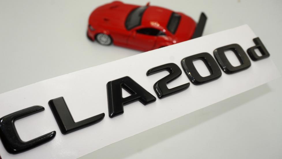 CLA 200d Bagaj Parlak Siyah ABS 3M 3D Yazı Logo