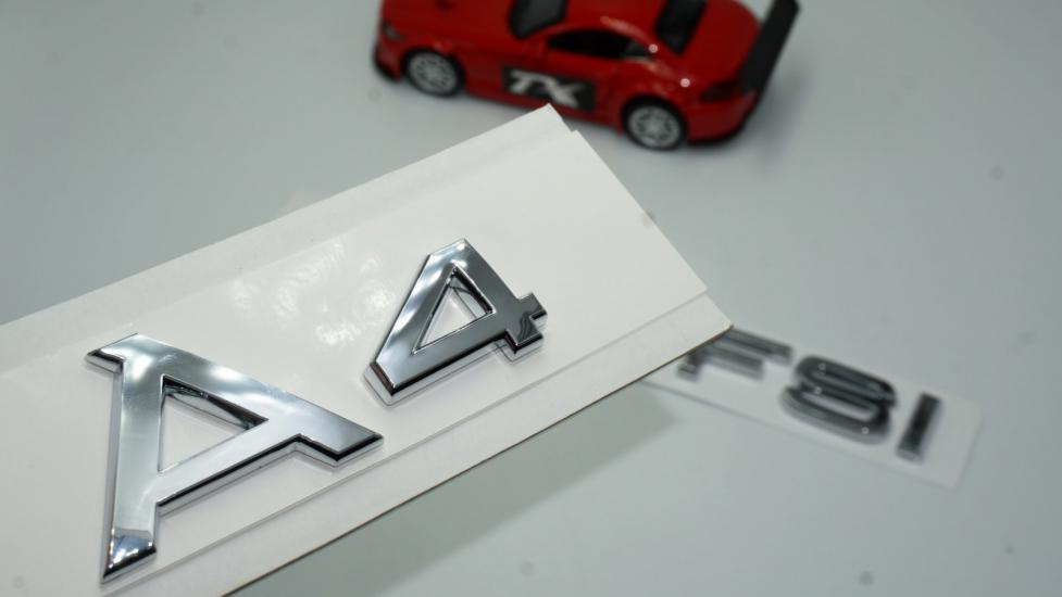 Audi A4 50 TFSi Krom ABS 3M 3D Bagaj Yazı Logo Orjinal Ürün