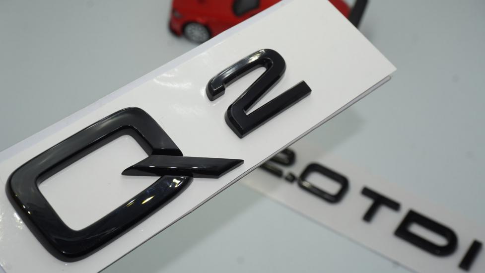 Audi Q2 2.0 TDi Parlak Siyah ABS 3M 3D Bagaj Yazı Logo Orjinal Ürün